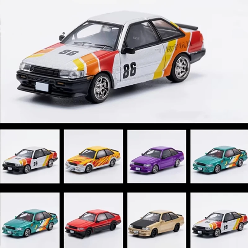 

Литая под давлением модель автомобиля из сплава в масштабе 1:64, AE86, имитация готового продукта, небольшая масштабная модель автомобиля, хобби, коллекционные украшения