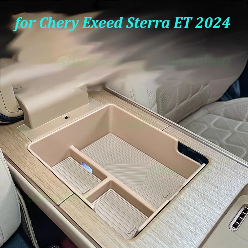 

Car Armrest Box Storage Box for Chery Exeed Sterra ET 2024 Central Console ABS Storage Box Stowing Interior Accessories