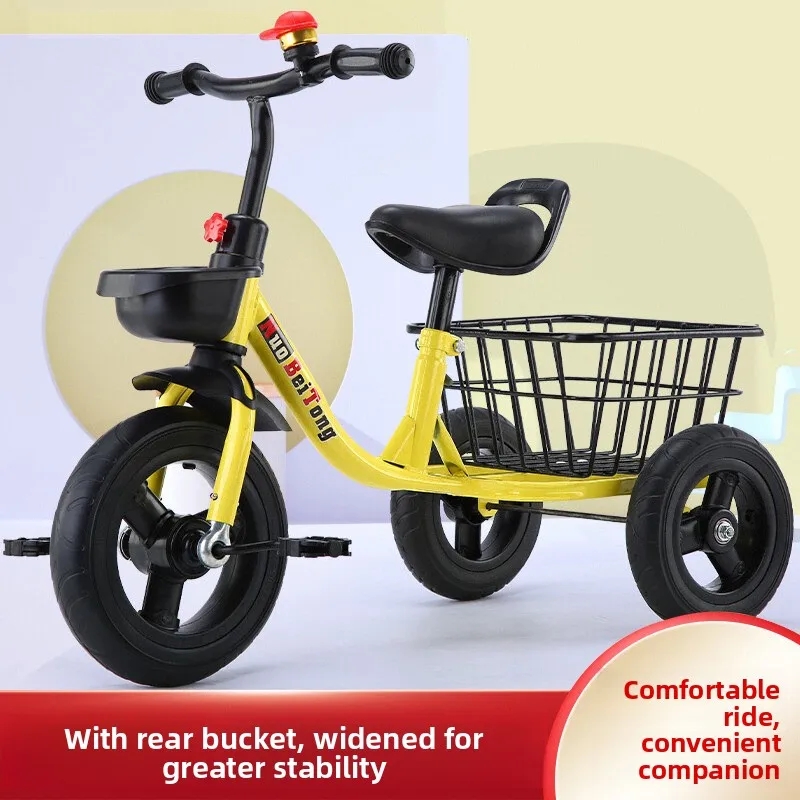 Children's Tricycle Bicycle 2-3-4-5-6 Years Old Children's Baby Plus Large With Bucket Music Pedal Bicycle