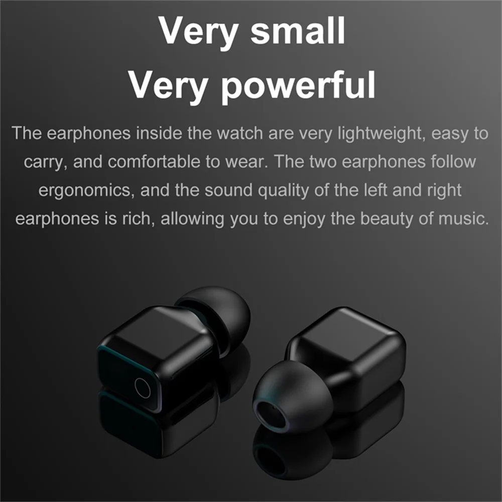696 New Smart Watch Headphones 2 In 1 Blue Tooth Call Music Watches Heart Rate Sleep Monitoring Clock TWS Headset Smartwatch view 5