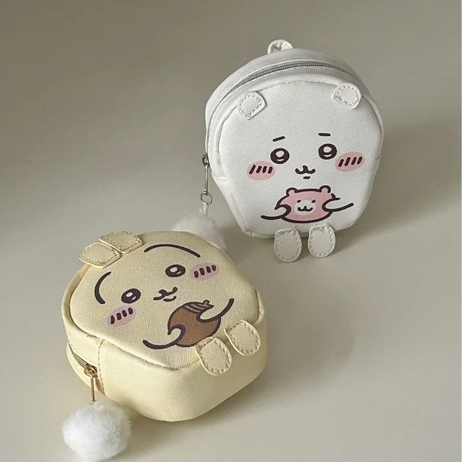 Porte-monnaie mignon Chiikawa Hachiware Usagi coréen pour enfants, mini porte-clés Kawaii, portefeuille de rangement, sac pendentif portable, cadeau pour fille, 2024