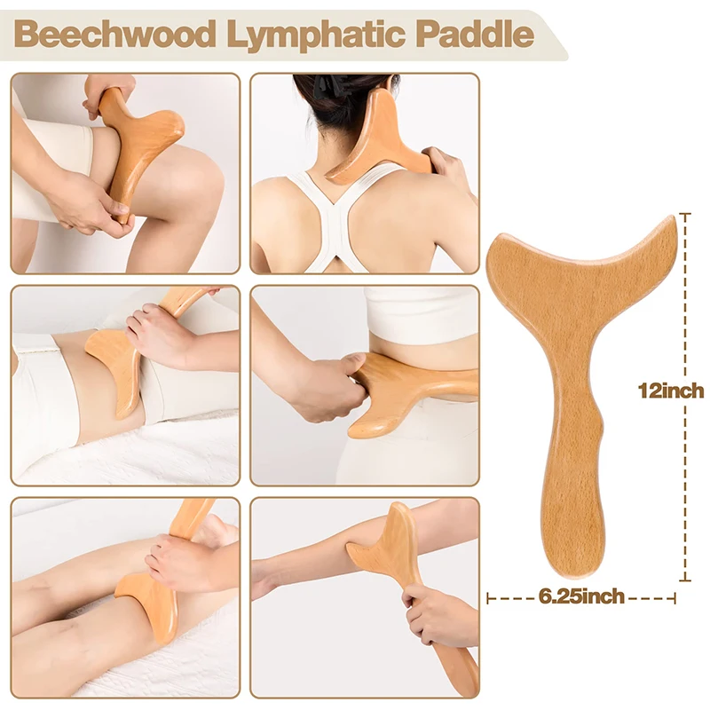 Wooden Lymphatic Drainage Massager Body Sculpturing Anti Cellulite Maderoterapia Set Colombian Wood Therapy Tools for Men Women