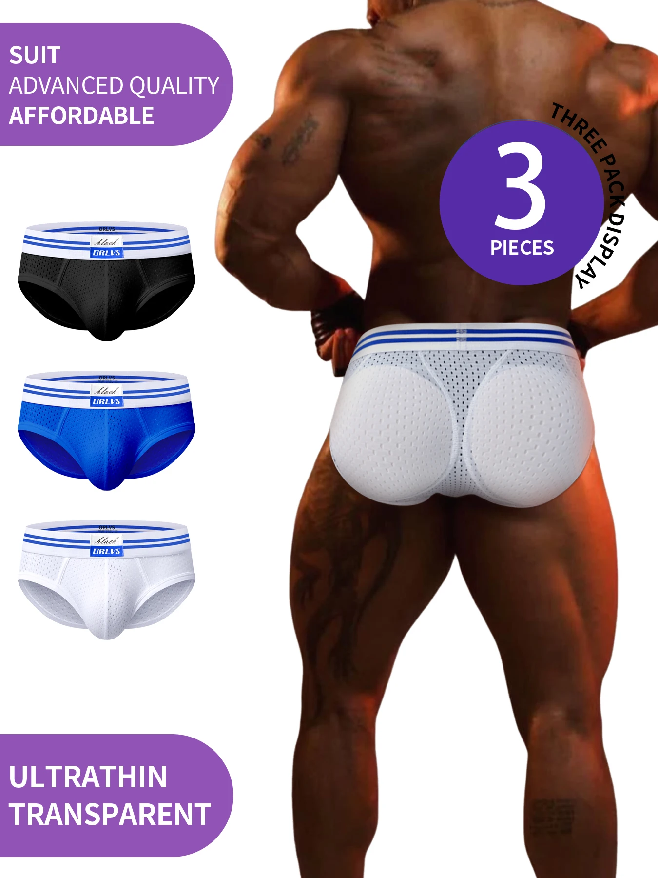 

Men's Buttocks Enhancement Briefs Men Triangle Underwear Mesh Breathable Detachable Cup Hip Pad Fake Butt Sexy Male Panties 6730