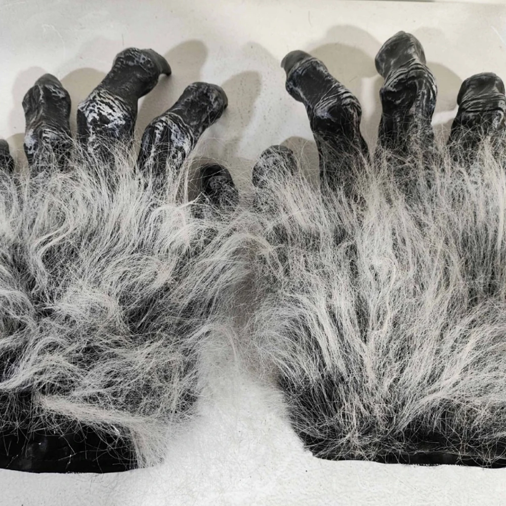 هالوين حفلة الذئب قفازات أفخم اللاتكس بالذئب زي أظافر الكبار الأيدي الكفوف مخلب للدعائم تأثيري قفازات عيد الفصح الطرف