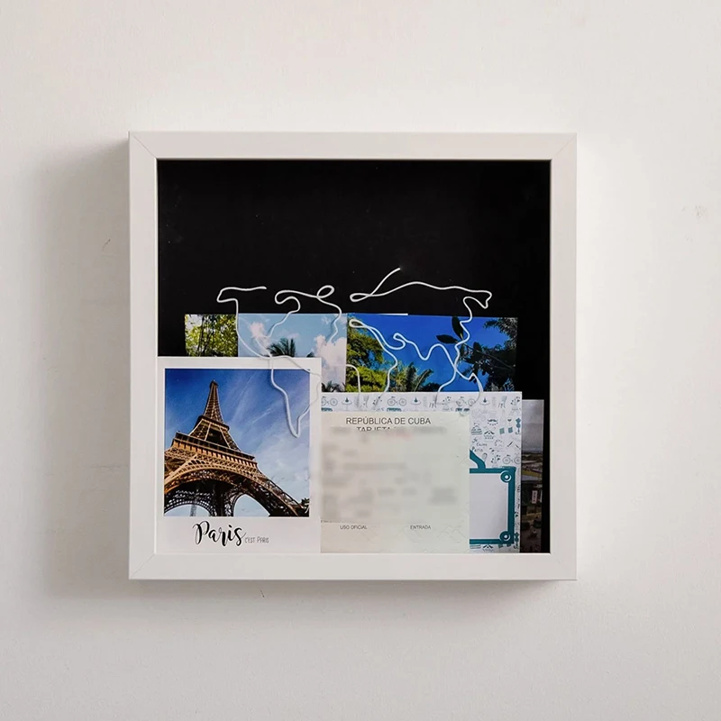 Ticket storage box postcard souvenir deposit box map box photo frame deposit box
