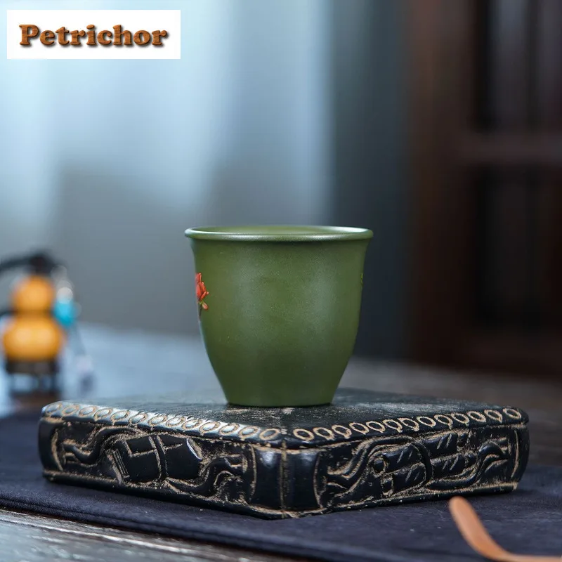 200 مللي ييشينغ الأرجواني الطين الفاوانيا فنجان الشاي اليدوية وعاء الشاي كوب للشاي الشاي تذوق رائحة كوب تشازان ماستر أكواب طقم شاي صيني