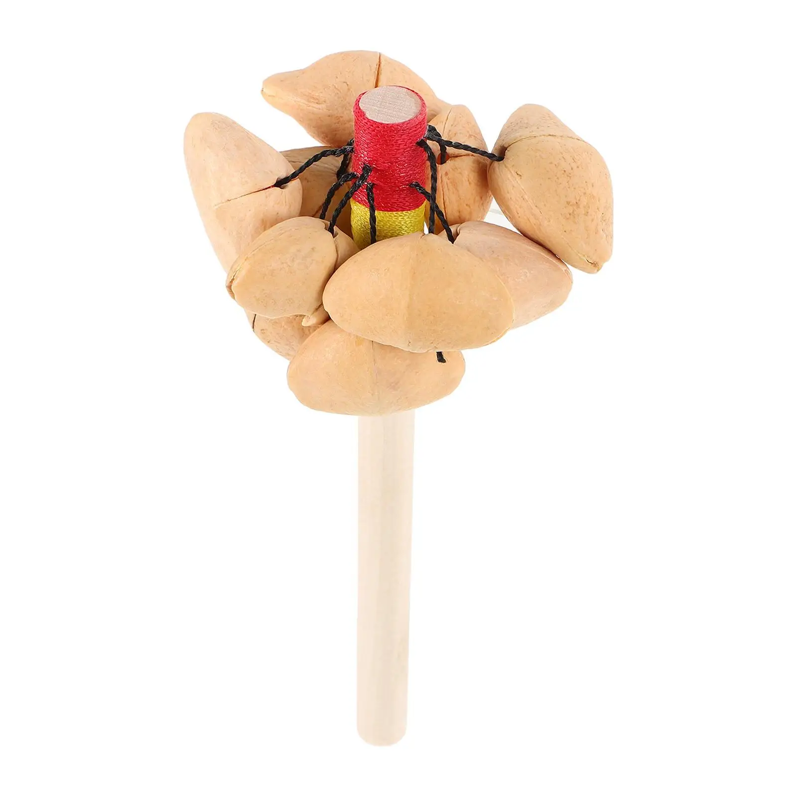 Grzechotki ręczne z łupin owoców Zabawki dla dzieci Tamburyn Instrumenty muzyczne Instrumenty muzyczne dla dzieci Tradycyjne drewniane ręcznie robione