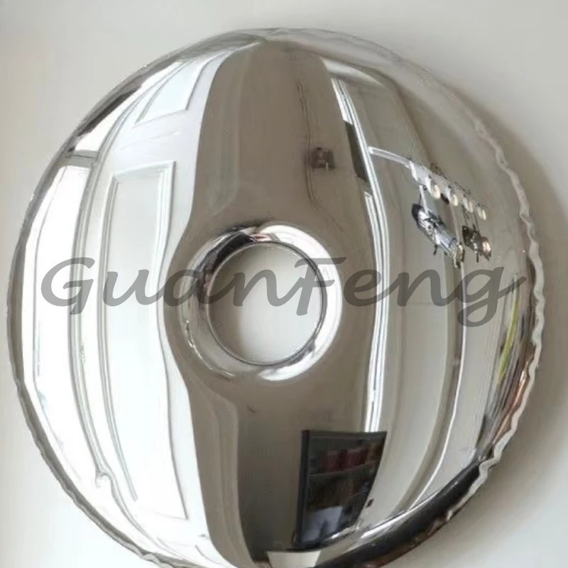 Modern light luxury stainless steel donut wall decoration mirror metal painting hotel model room sofa background