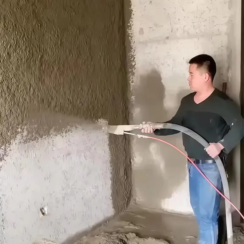 Cement Plaster Spraying Machine 4KW Sand Cement Sprayer With 10m Tube for Sale
