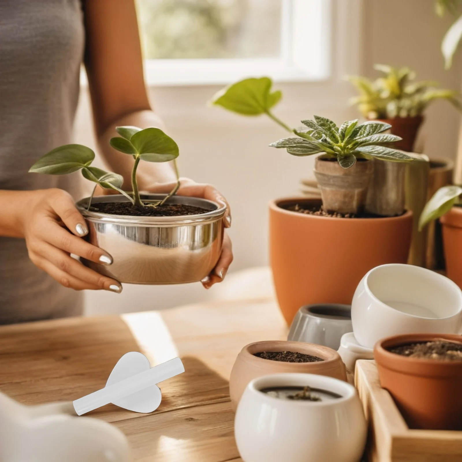 

Mounted Flower Vases Stainless Steel Heart Shape No Drill Hanging Floral Tube For Bedroom Dining Room White Wall Pocket