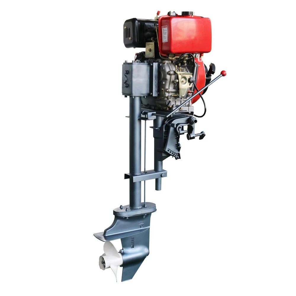 New  RWFQ15 Air-cooled 4 Stroke  Single Cylinder 499cc Outboard Engine 15 Boat Motor with Recoil/Electric Start