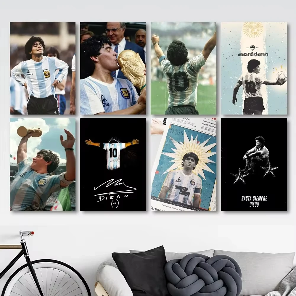 Diego Armando Maradona Poster Prints Wall Decals Sticker Pictures Living Room Home Decoration painting