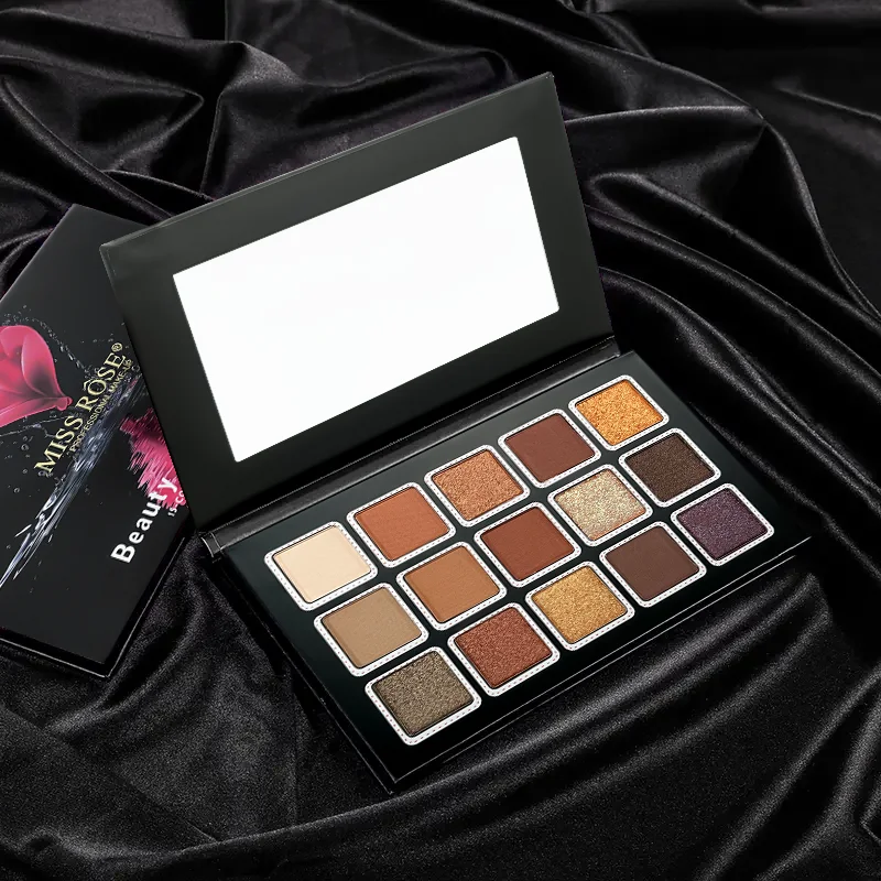 15 色グリッターアイシャドウパレットマット防水長期的なプレストパウダー化粧品キットファッション女性アイメイクパレット