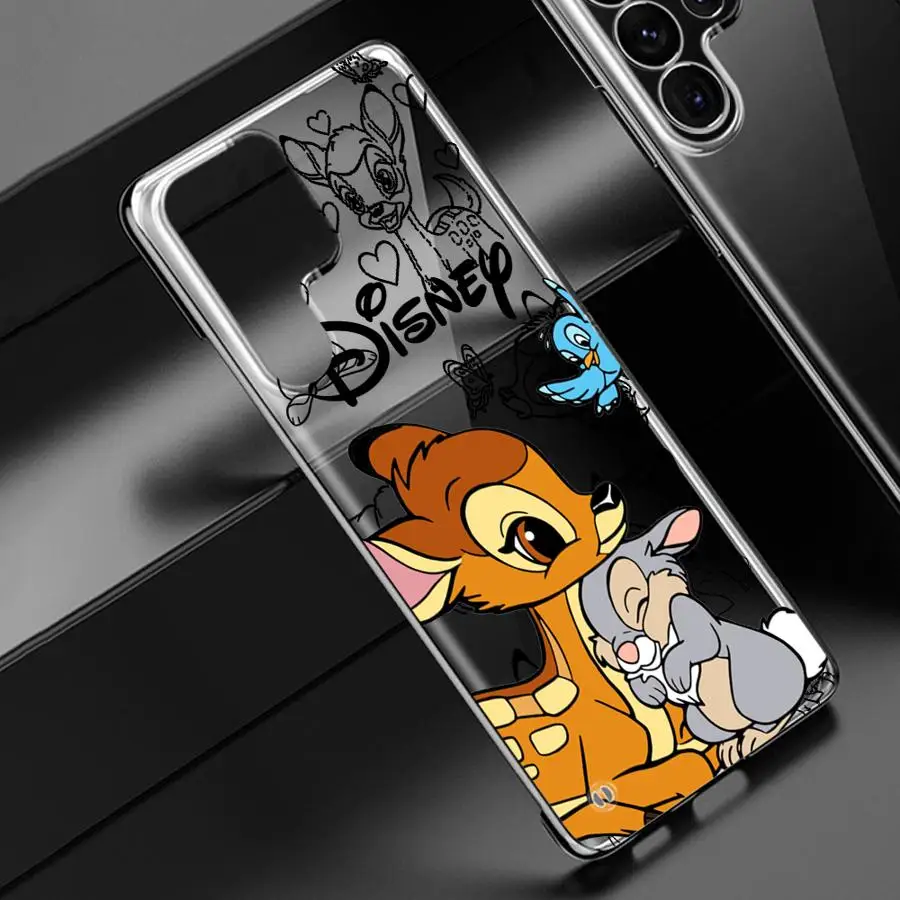 Disney Bambi Deer Phone Case for Samsung Galaxy S20 FE S21 S23 S24 S22 Ultra S22 S23 FE Plus Transparent funda