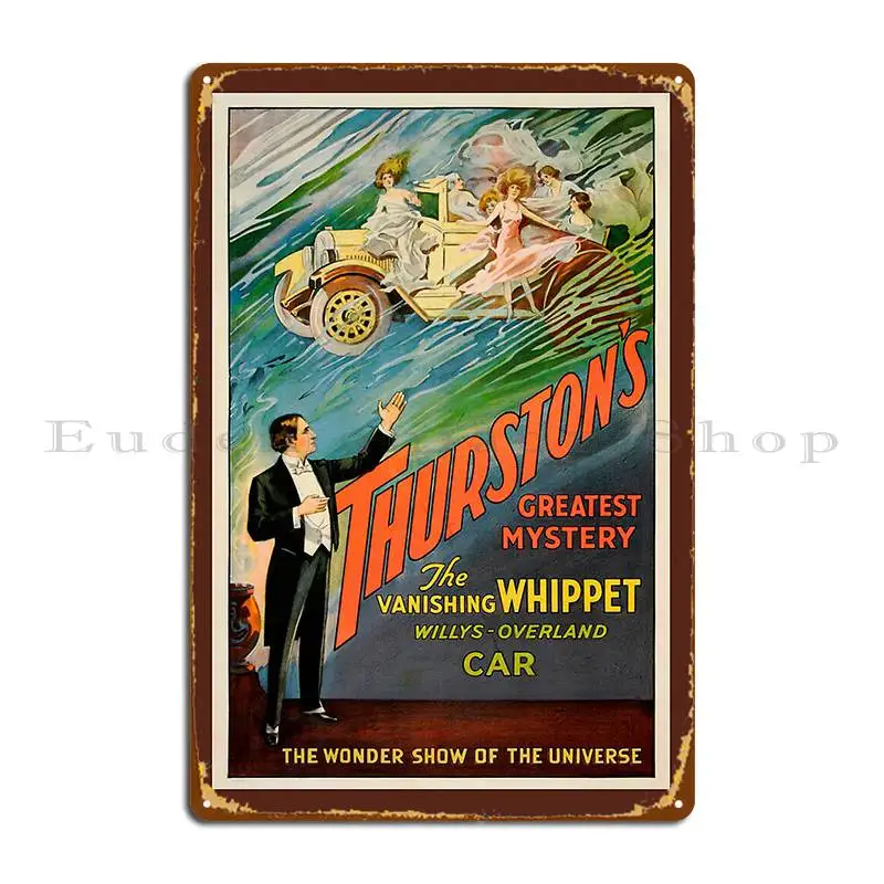 1929 Thurston The Vanishing Whippet Otis Lithography Wabojeg Metal Signs Printing Decoration Cinema Create Tin Sign Poster