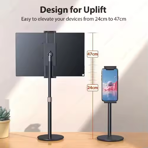 Cdisplay Portable Monitor Stand Adjustable Height Desktop Monitor Bracket for 4.7-17.3 inch Phone Tablet Monitor Support Holder - Image 5