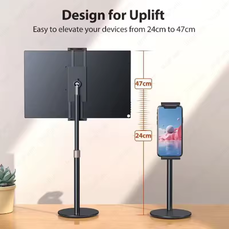 Cdisplay Portable Monitor Stand Adjustable Height Desktop Monitor Bracket for 4.7-17.3 inch Phone Tablet Monitor Support Holder - Image 5
