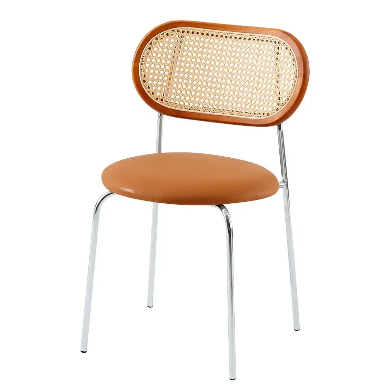Medieval dining chair home backrest dining table French retro creative Nordic designer milk tea shop