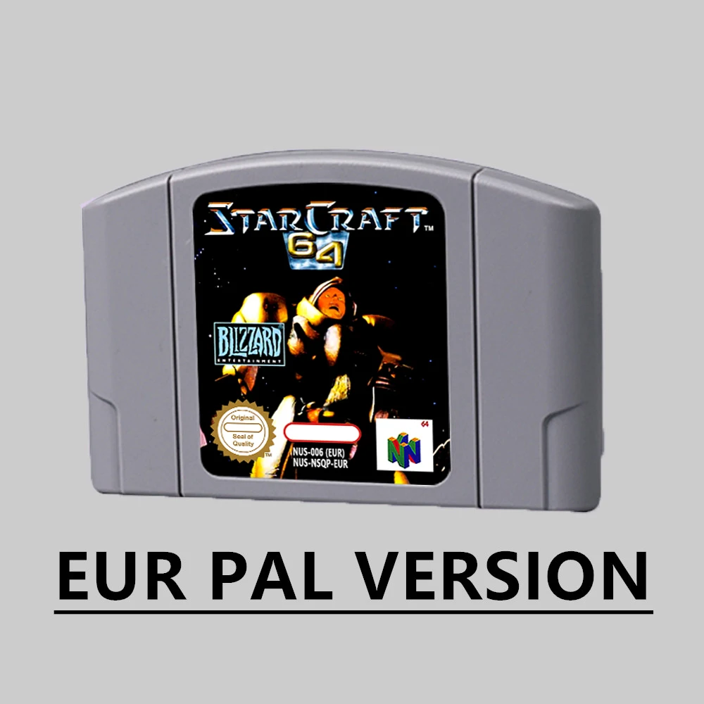 StarCraft 64 for 64 Bit Game Cartridge N64 EUR Version PAL Format Card