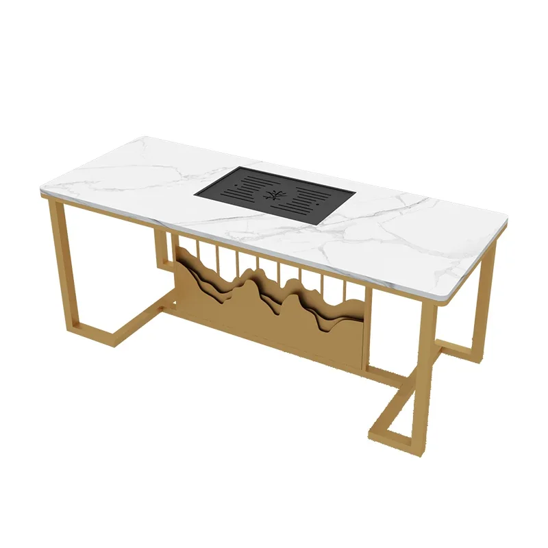 

Комбинация китайского стола и стула, легкая роскошная каменная тарелка, стол и чайный сервиз, офисный простой чайный столик в стиле дзен