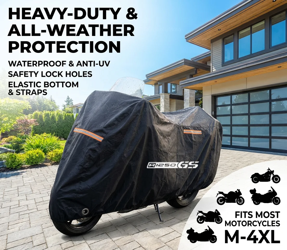 

For BMW R1250GS R 1250 R1250 GS Rallye HP 2019 2018 190T Waterproof Motorcycle Covers Motors Dust Rain Snow UV Protector Cover