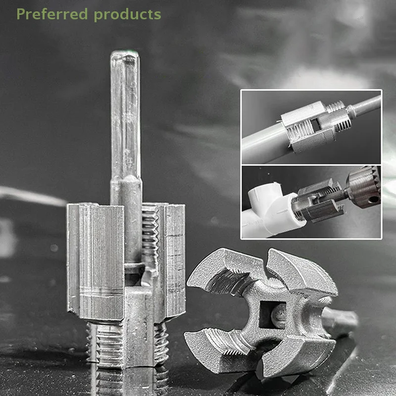 Electric Drill Compatible PVC Pipe Threader Kit Integrated Internal External Pipe Thread Cutting Tool for Home Improvement