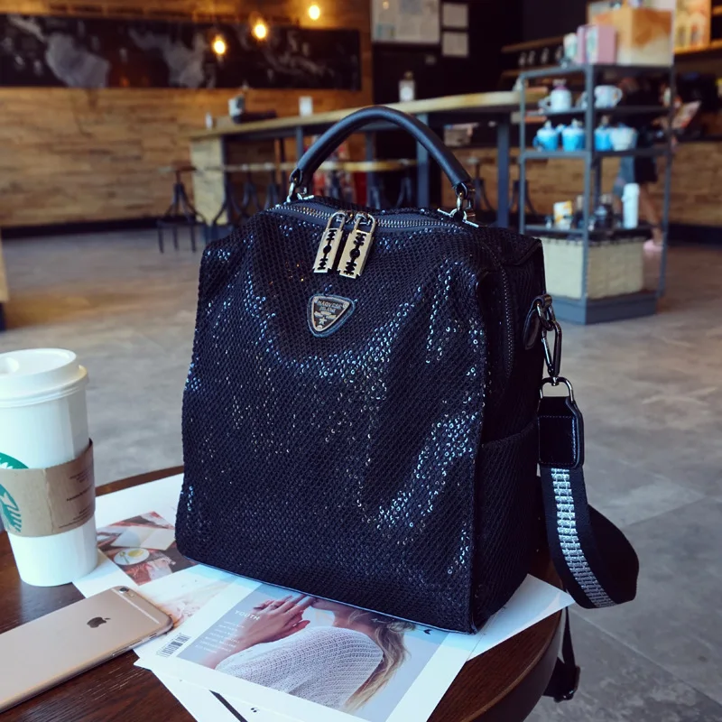 2023 Fashionable New Silver Sequin Mesh Hollowed Out Shoulder Bag For Women Simple And Casual Versatile Lightweight Travel Bag