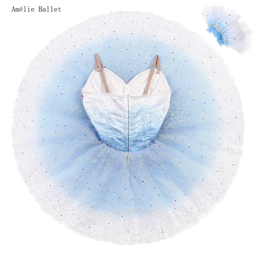 B24046 Gilrs and Women Ombre Sky Blue Professional Tutu Made-to-Order Ballet Tutus Variation of Blue Bird