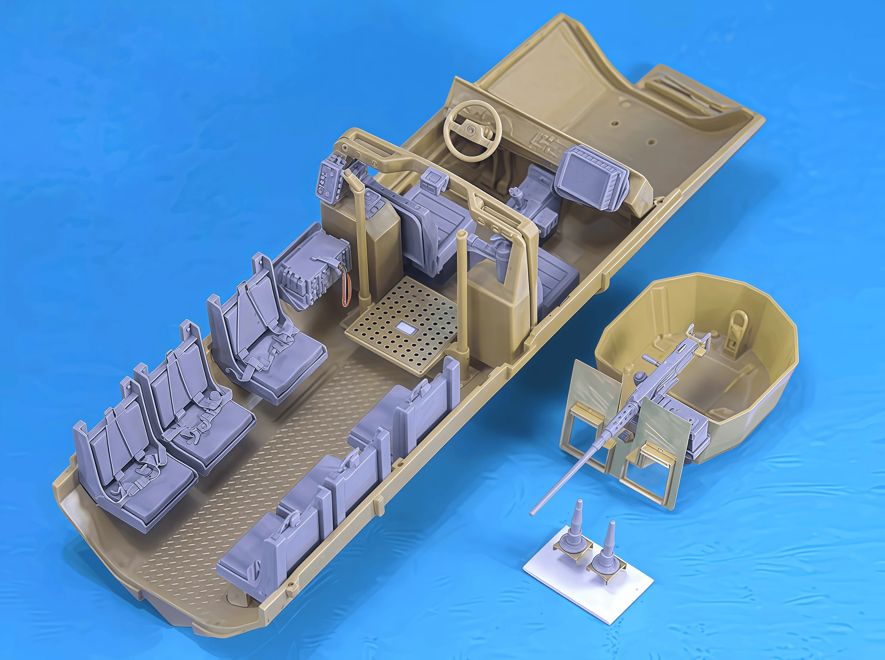 

1/35 Cast Resin Model Assembly Kit, GK, RG-31 Anti Mine Armored Vehicle Detail Modification Parts, Unpainted (no Etching Film)