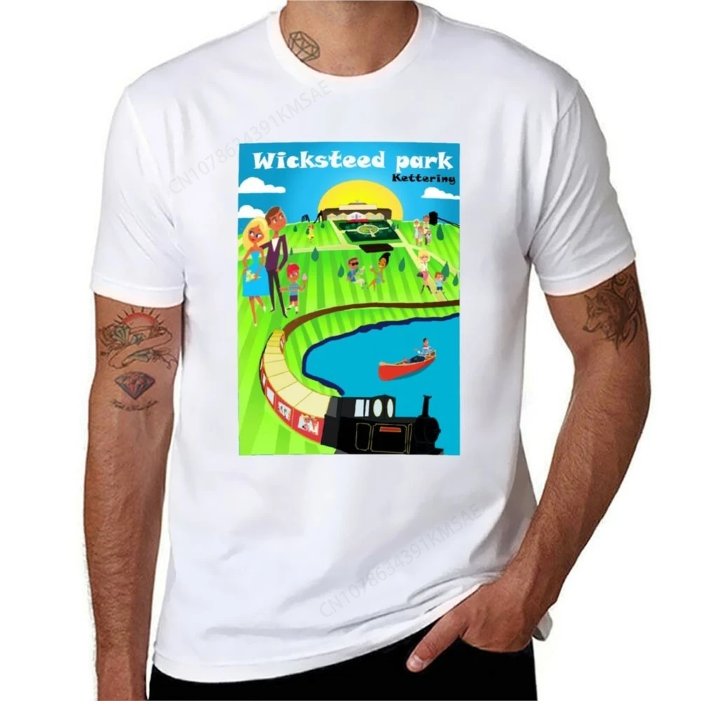 Wicksteed Park Kettering travel poster T-shirt boys animal print blacks hippie clothes summer clothes mens tall t shirts