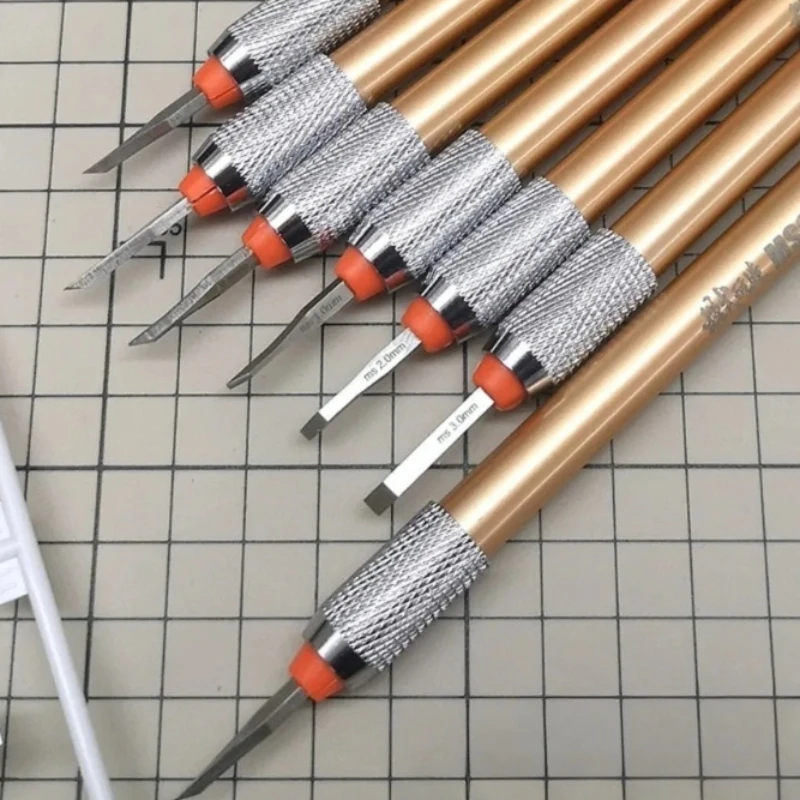 

0.15/0.2/0.4/0.6/0.8/1.0/2.0/3.0mm MS048 Model Metal Engraving Knife Push Knife, Groove Engraving Modification Engraving Knife
