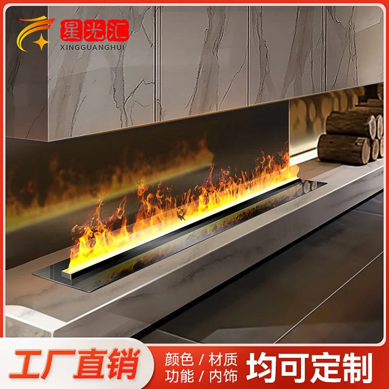 3D Fogging Fireplace for Smart Multi-Color Embedded Living Room Humidifier with Electronic Flame Effect for Home European