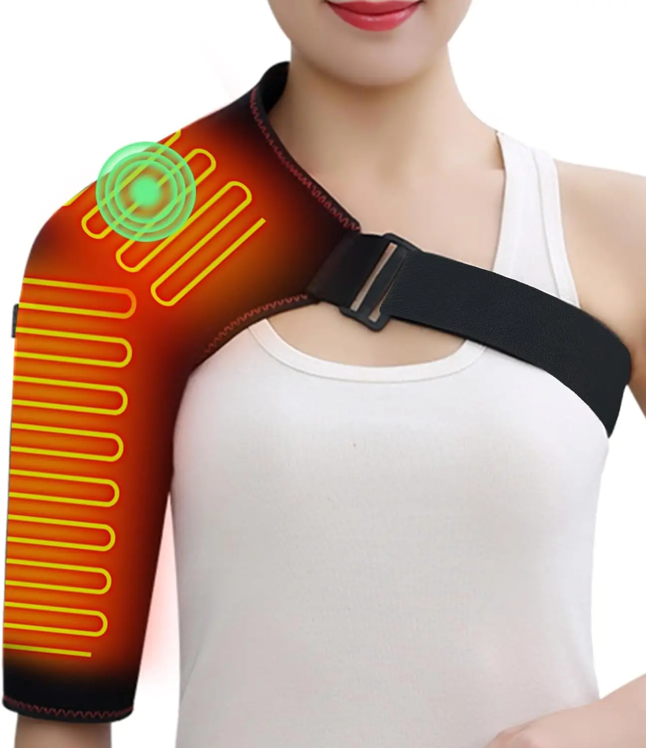 

Нагреваемый массажный бандаж для плеча с электрической грелкой, портативный, для снятия боли в плече и массажа мышц верхней части руки, согревающая повязка