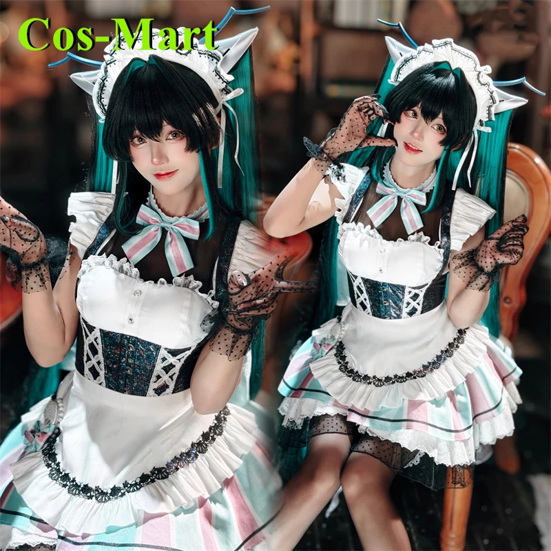 

Cos-Mart Game Anime Goddess Mermaid Cosplay Costume GALLERY Coffee Shop Maid Outfit Dress Party Role Play Clothing Hallowmas