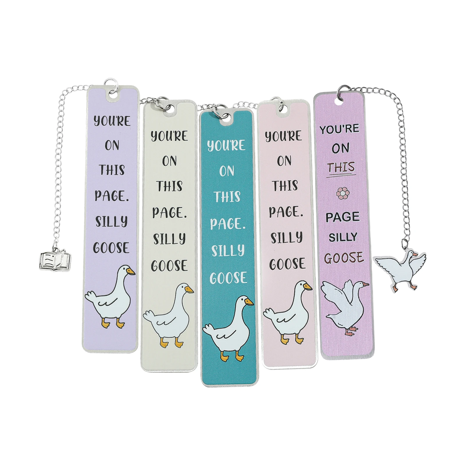 

Funny Goose Stainless Steel Bookmark Birthday Gift for Women Reading Enthusiast Book Accessory Christmas Gift for Family