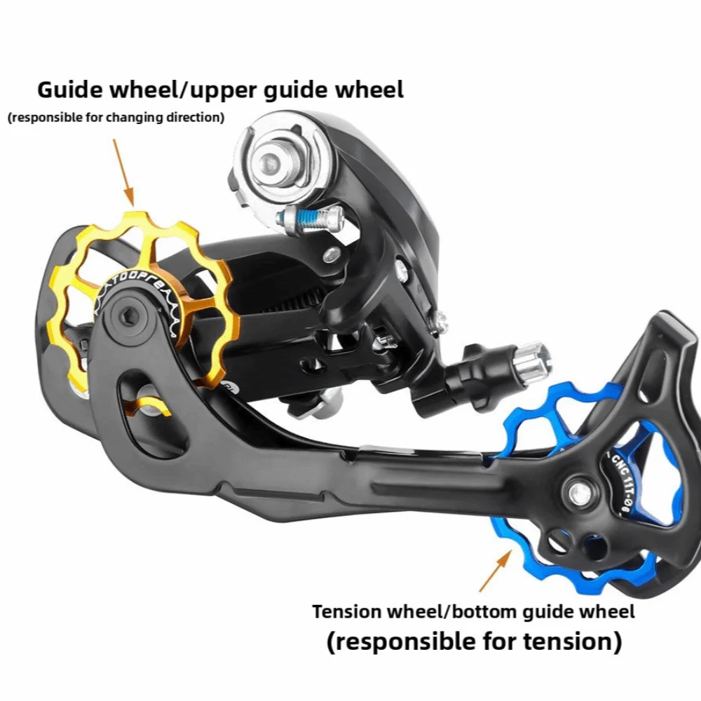 

Bicycle Rear Derailleur Guide Wheel Aluminum Alloy Steel Bearing Mountain Bike Derailleur 11T 13T Lightweight Bike Jockey Wheel