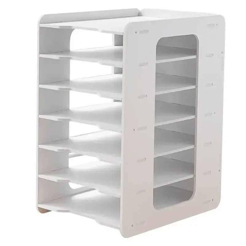 Multi-layer file rack data rack desktop creative office classification supplies storage rack A4 paper horizontal layered rack