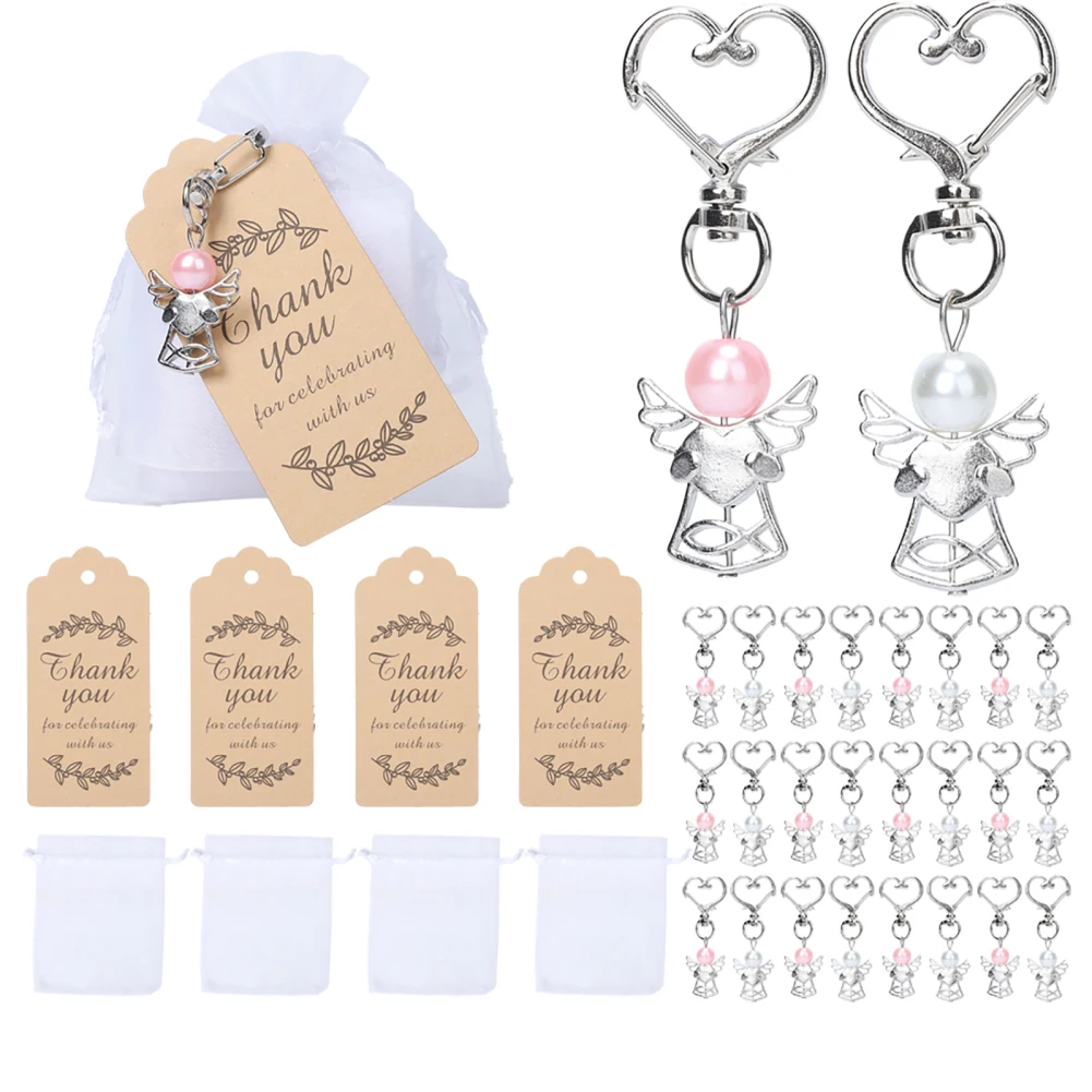 

Pack Of 20 Guardian Angel Pendants Party Favors With Organza Bag Kraft Paper Tags For Wedding Christmas Birthday Confirmation