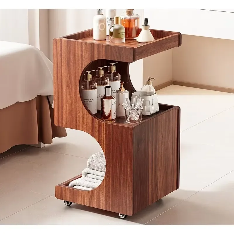 Beauty Salon Trolley Cart with Removable Shelf Skin Management Instrument Storage Cosmetic Tool Cart for Spa Clinic Use