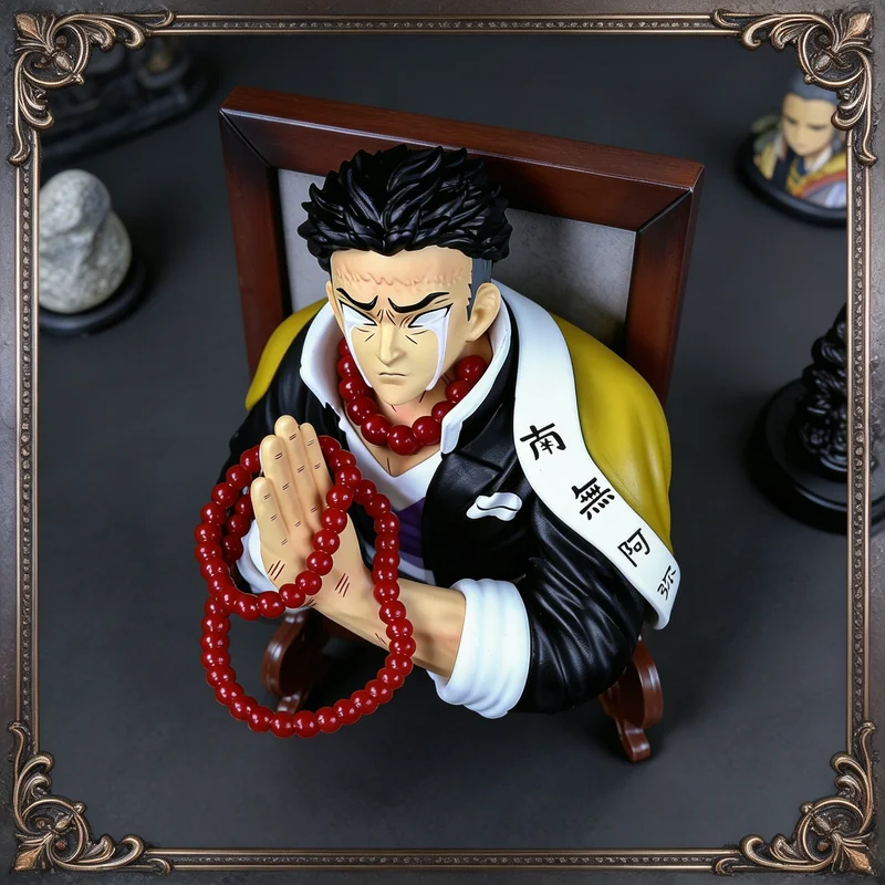 Anime Stone Hashira Photo Frame Fridge Magnet Figure Model Demon Slayer Himejima Gyomei Cartoon Collectible Decoration Toy Gift