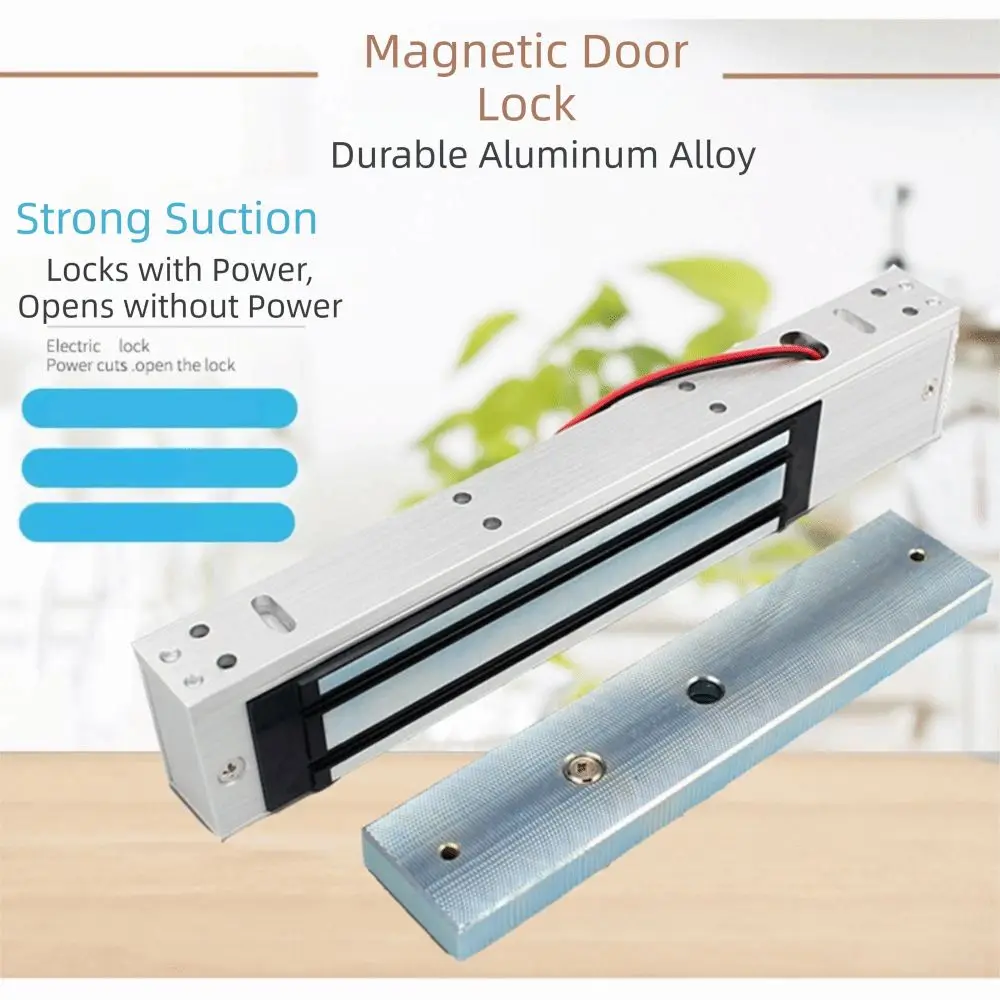 serrure-de-porte-magnetique-electrique-a-force-de-maintien-de-60-280-kg-12-v-cc-systeme-de-controle-d'acces-electroaimant-apparent