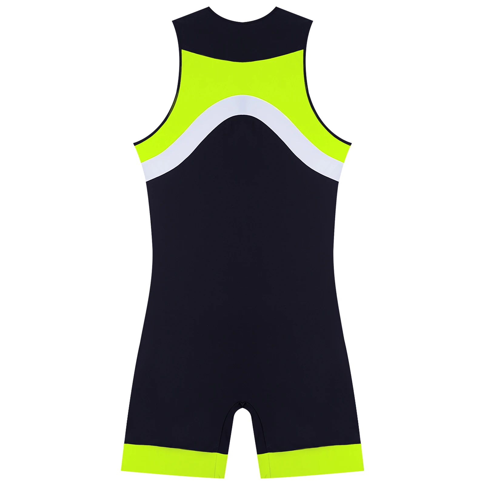 One Piece Quick-Drying Mens Swimsuit Sporty Swim Suit Sleeveless Zipper Tank Bodysuit Swimwear Athletic Bathing Suit Surf Wear