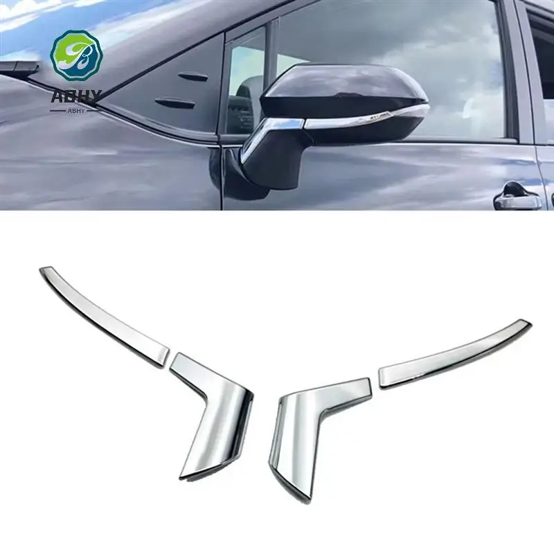 

ABHY-Car Rearview Side Mirror Trims Cover Strips Molding Decor For Toyota Sienta 170 Series Exterior Accessories