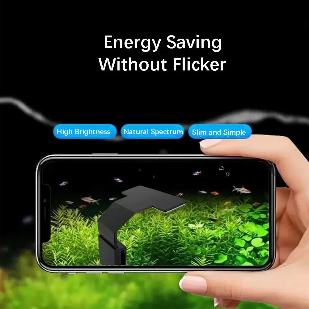 Ultra Bright LED Mini Clip on Small Aquarium Plant Light Full Spectrum LED Light White Red Blue Green LED (excluding Adapter)