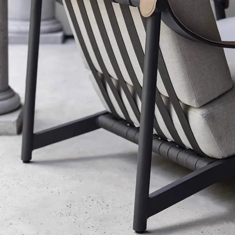 for Nordic Aluminum Alloy Outdoor Sofa Set Waterproof Sunproof Courtyard Villa Garden Patio Furniture with Overhead Layer and
