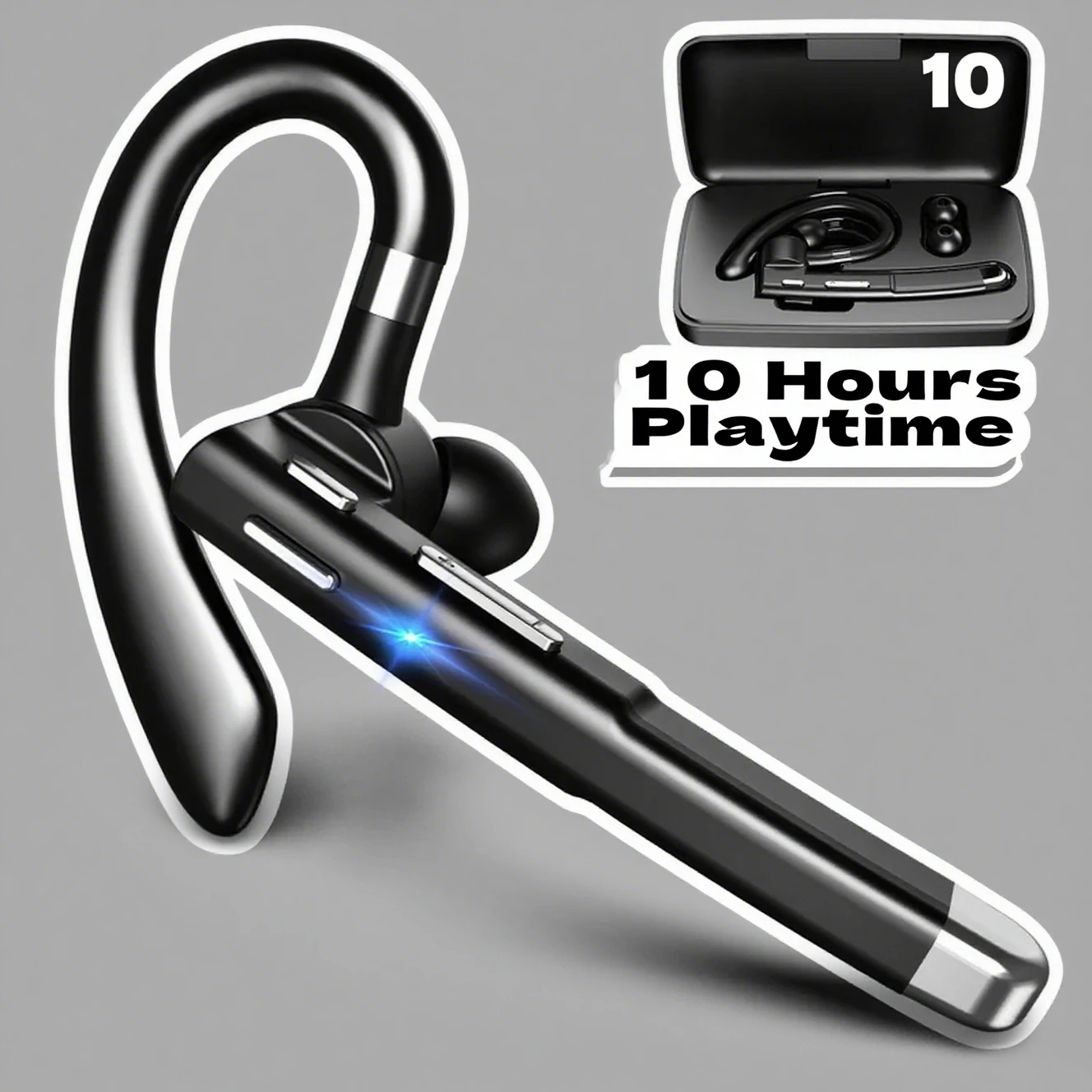 

With Microphone Wireless Bluetooth 5.1 noise canceling headphones OWS ear hooks Battery life 8-10 With battery compartment