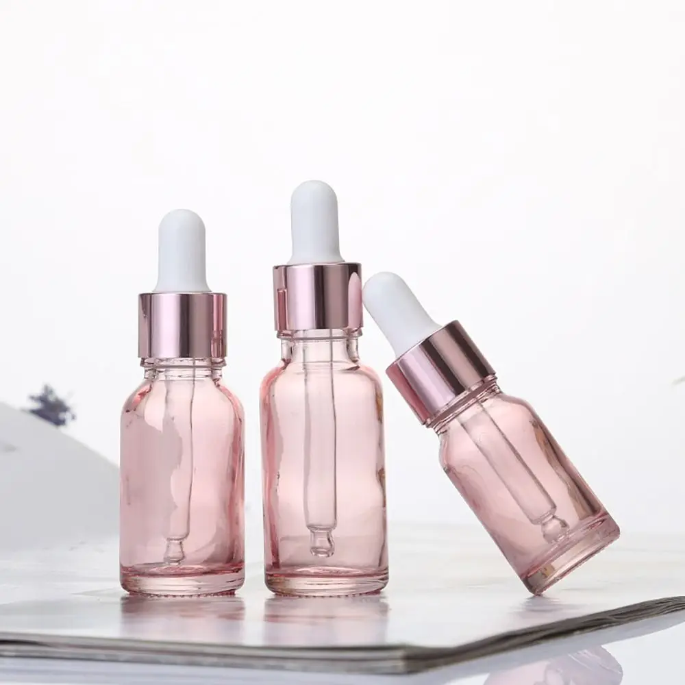 1Pcs 5/10/15/20/30/50/100ml Refillable Glass Dropper Bottles Clear Cosmetic Essential Oil Bottle Empty Perfume Dispenser Bottles