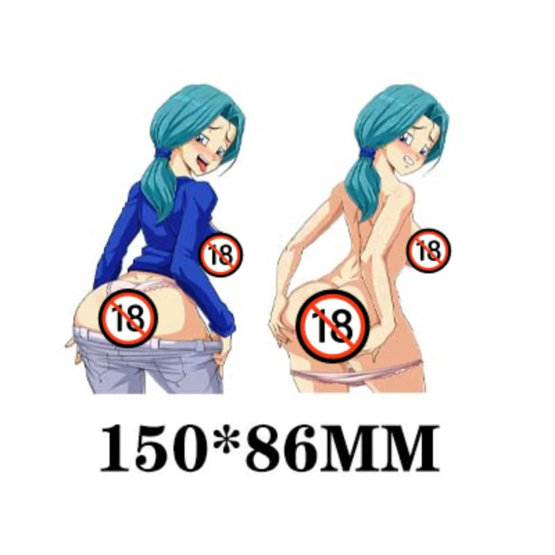 New 3D Gradient Sticker Sexy Vulgar 18+ Gentleman Trend Anime Cartoon Character High Quality Waterproof Car Sticker