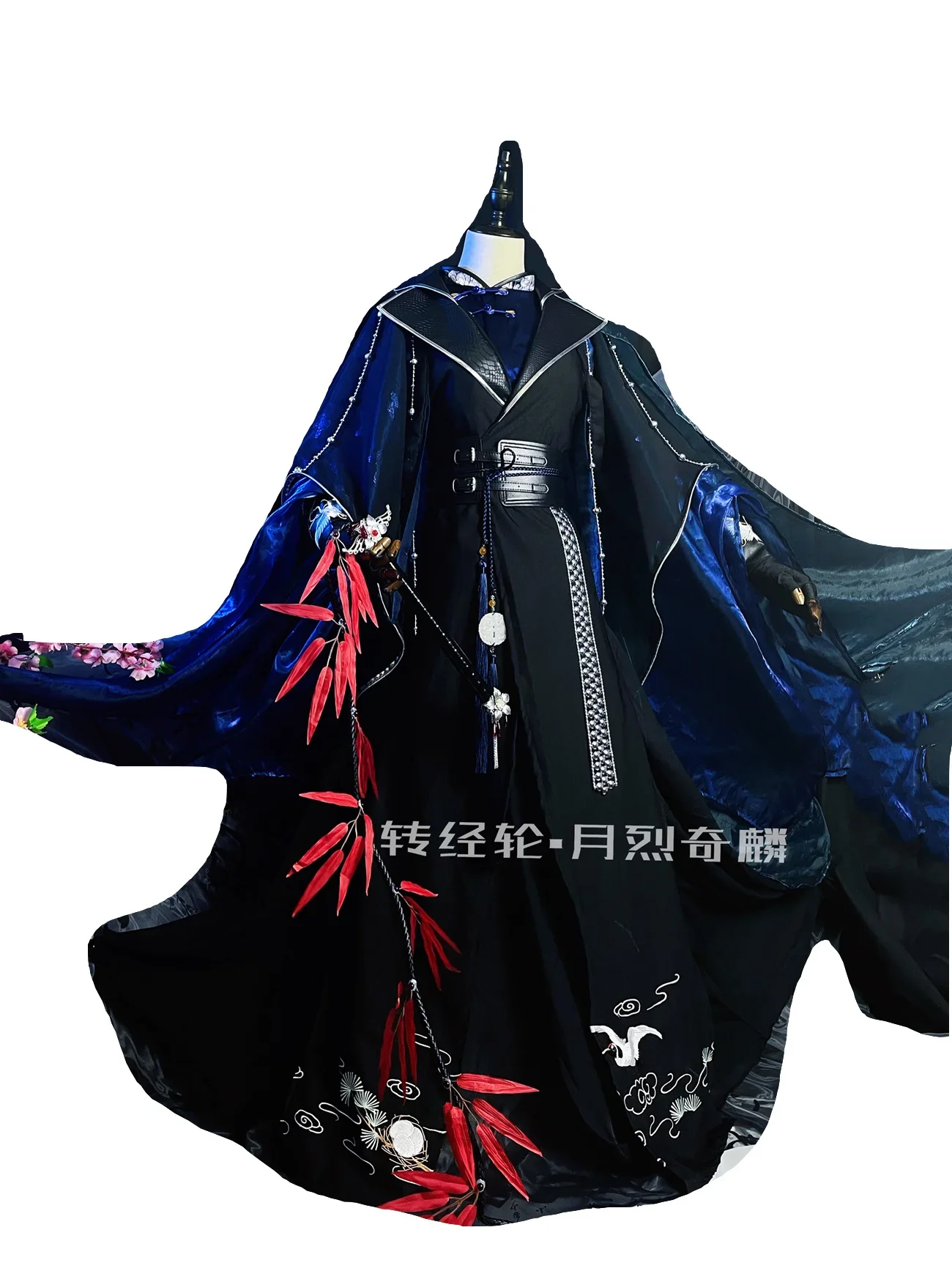 أزياء Erha and His White Cat Master التأثيرية أزياء Mo Ran Doujin التأثيرية Chu Wanning Moran Antiquity Black Cosplay