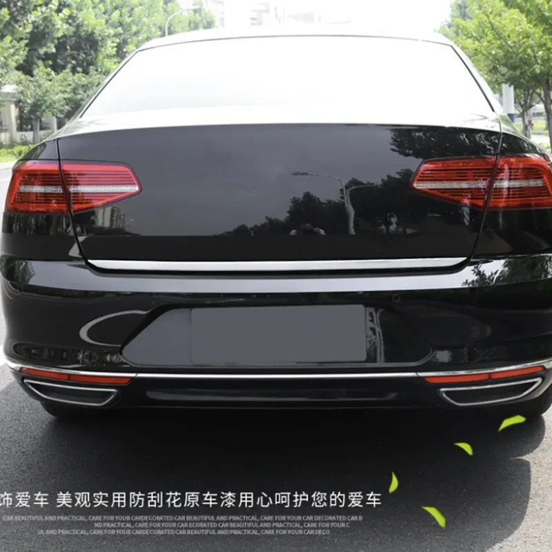 Fit For VW PASSAT B8 2017 2018 2021 Rear Trunk Boot Tailgate Door Tail Gate Cover Trim Molding Lid Bezel Garnish Strip Styling
